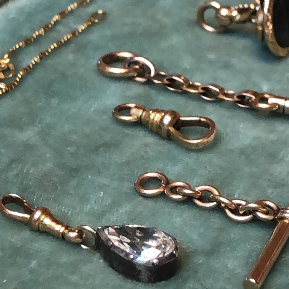 Georgian Victorian gold charm necklace - Picture 13 of 16